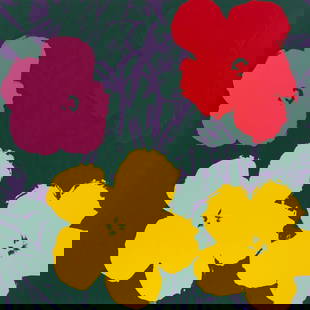 Andy Warhol- Silk Screen "Flowers 11.65": Artist: Andy Warhol. Medium: Silk Screen. Title: Flowers 11.65. Size: 35.5" x 35.5". Certificate of Authenticity: From the publisher. Additional: The piece is stamped in blue on the back with "Publish