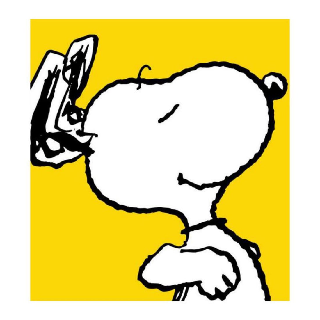 Peanuts, "Snoopy: Yellow" Hand Numbered Canvas (40"x44") Limited Edition Fine Art Print with (1 of 2)