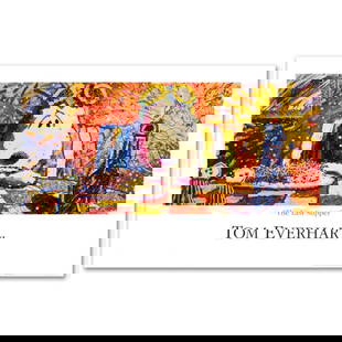 Last Supper Fine Art Poster by Renowned Charles Schulz Protege Tom Everhart.: Last Supper is a Fine Art Poster on paper, by Tom Everhart. Measures approx. 38" x 24" (with border); 34" x 19" (image with text). Reference#: 38995.