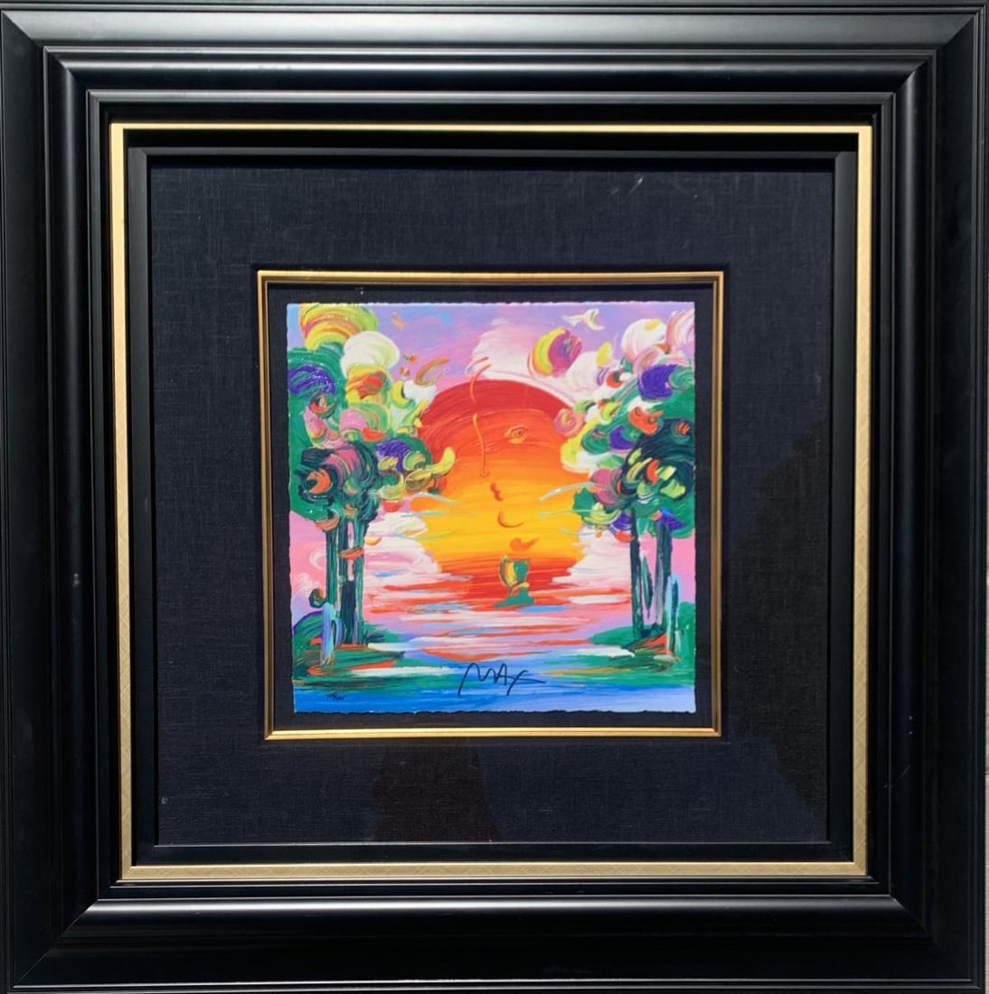 Peter Max- Limited edition Serigraph "Better world": Artist: Peter Max. Medium: Limited edition Serigraph. Title: Better world. Measures approx. 27" x 27" (framed). Signature: Hand signed and numbered. Reference#: 36384.