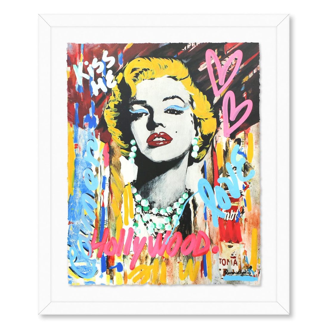 Nastya Rovenskaya- Mixed Media on Paper "Marilyn Monroe II" (1 of 2)