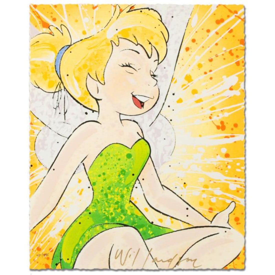 David Willardson, "Keeping It Light" Hand Signed Limited Edition Disney Serigraph with Letter of: Keeping It Light is a Disney Fine Art limited edition serigraph on deckle-edge paper by David Willardson. The piece is numbered and hand signed by Willardson. Includes Certificate of Authenticity! Mea