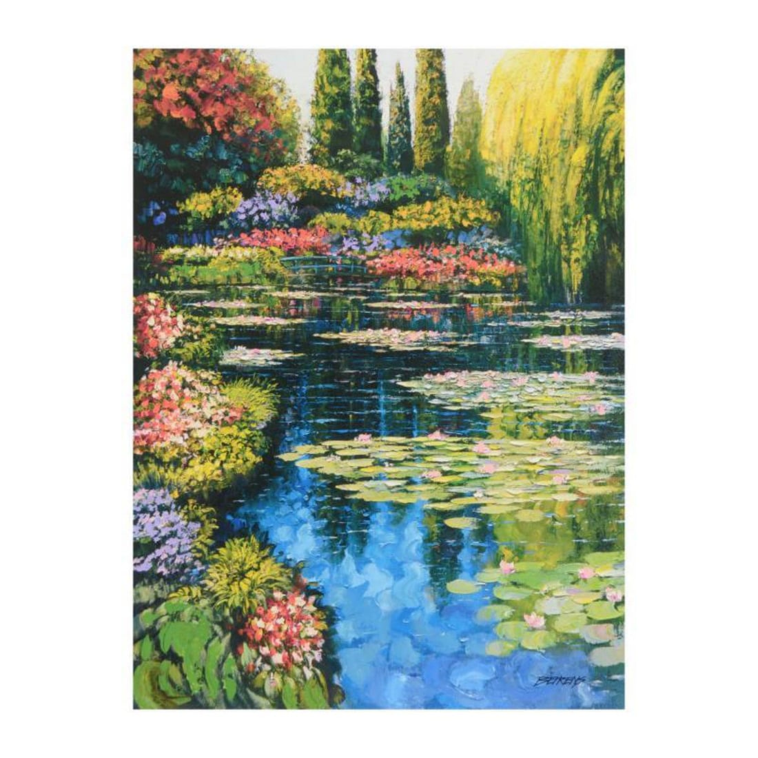 Howard Behrens (1933-2014), "Shimmering Waters Of Giverny" Limited Edition on Canvas, Numbered and (1 of 2)