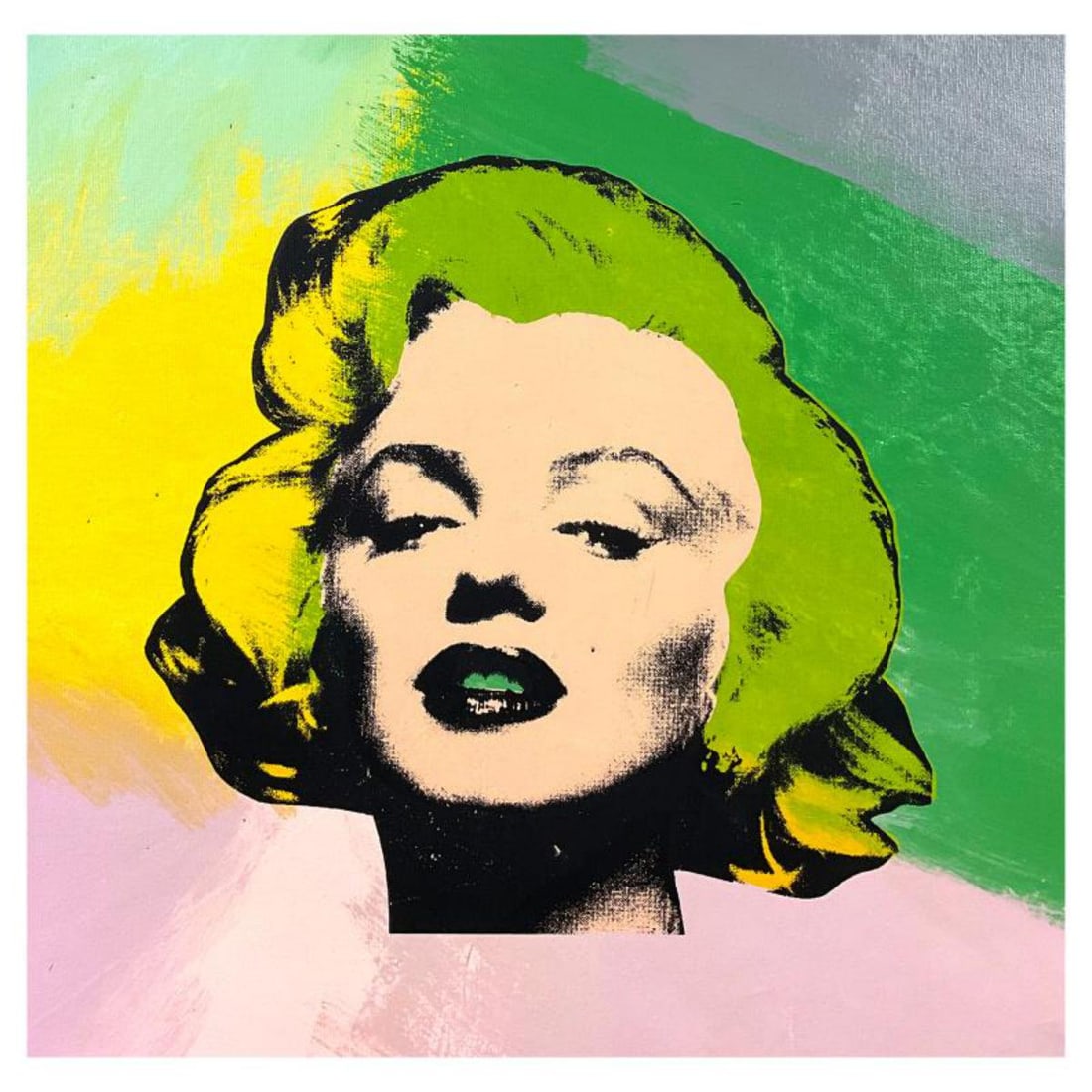 Steve Kaufman (1960-2010), "Marilyn" Hand Painted, Hand Pulled Unique Variation Silkscreen on (1 of 2)