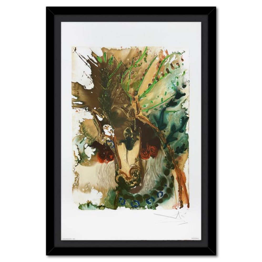 Salvador Dali (1904-1989), "Bucephale" Framed Limited Edition Lithograph (1983), Plate Signed with (1 of 2)
