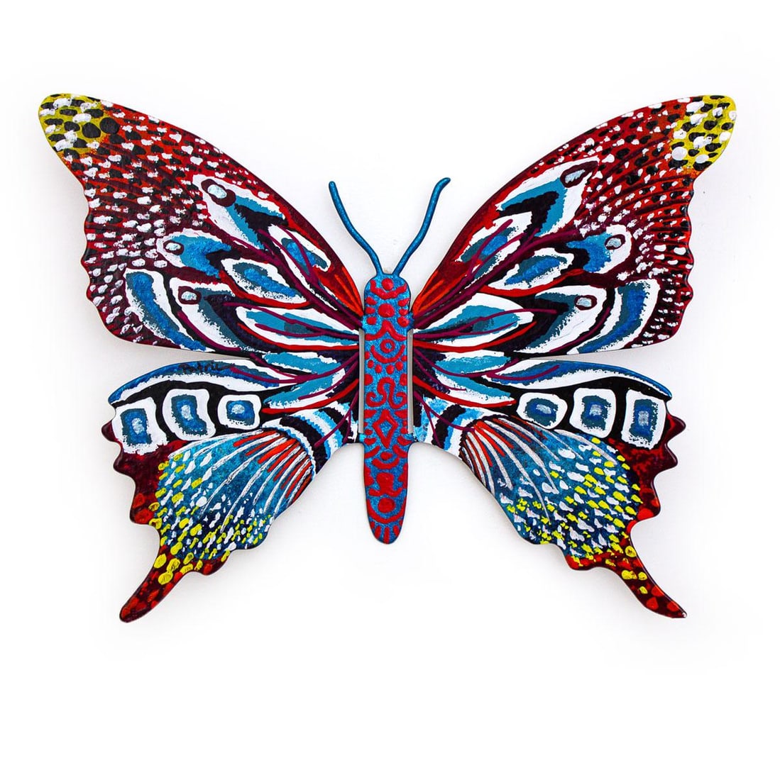Patricia Govezensky- Original Painting on Cutout Steel "Butterfly": Artist: Patricia Govezensky. Medium: Original Painting on Cutout Steel. Title: Butterfly. Size: 8.5" x 11.5". Signature: Hand signed by the artist. Certificate of Authenticity: From the publisher. Ref