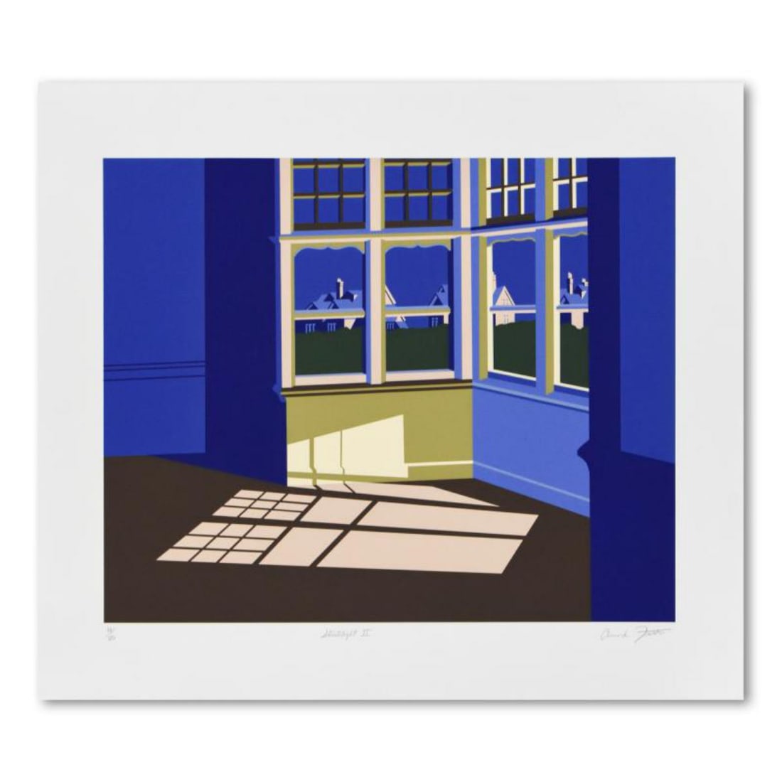 Armond Fields (1930-2008), "Streetlight II" Limited Edition Hand Pulled Original Serigraph, Numbered (1 of 2)