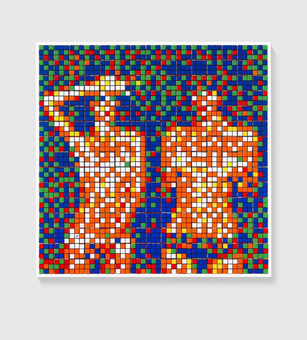 INVADER- Diasec-mounted Giclee on aluminium composite panel "Rubik Country Life (NVDR1-3)" (1 of 4)