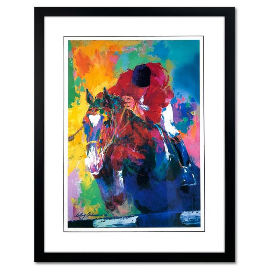 Leroy Neiman (1921-2012), "United States Equestrian Team: Riding for America, Los Angeles 1984" (1 of 2)