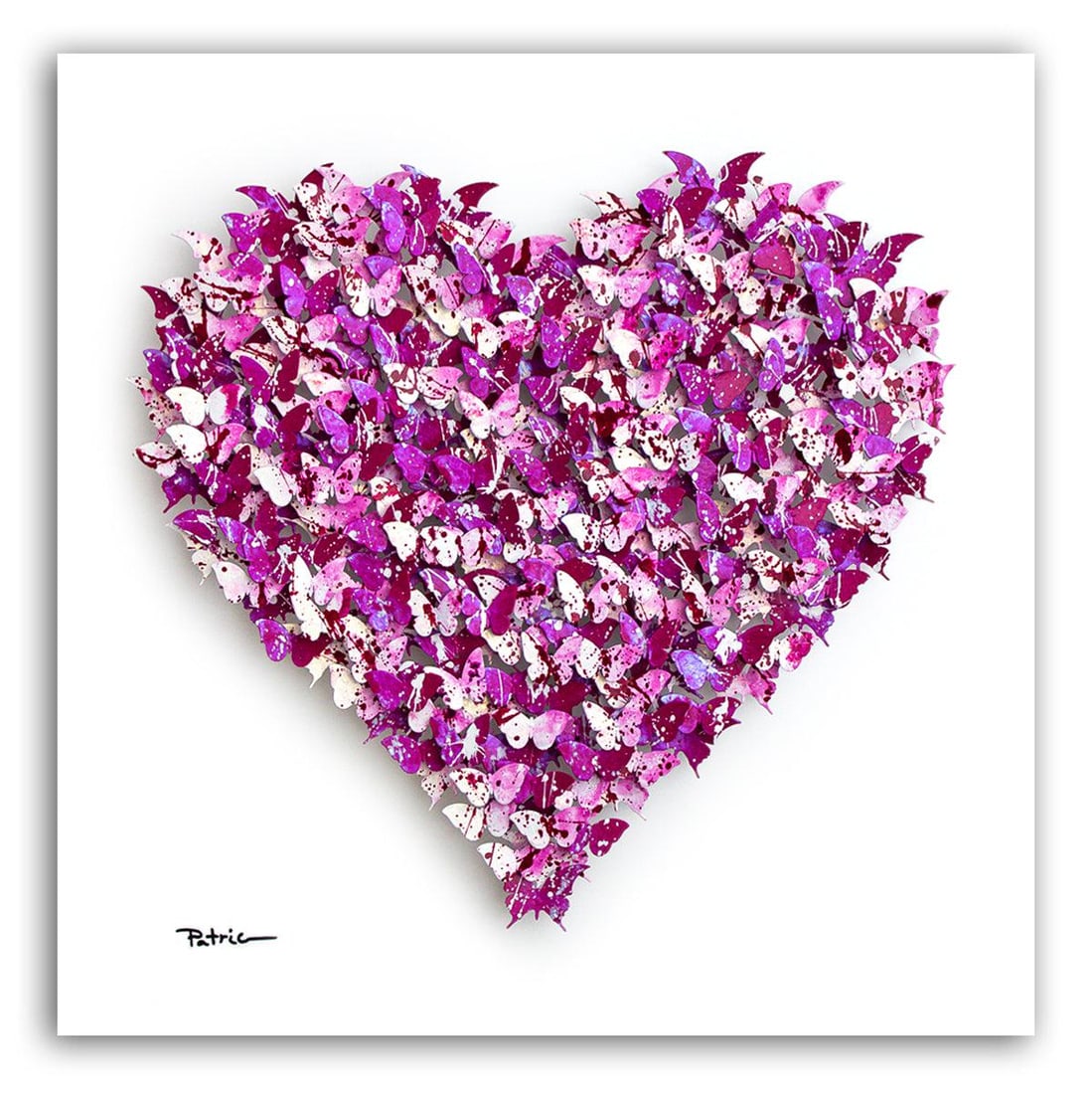 Patricia Govezensky- Original 3D Metal Art on Wood "Heart": Artist: Patricia Govezensky. Medium: Original 3D Metal Art on Wood. Title: Heart. Size: 20" x 20". Signature: Hand Signed by the artist. Certificate of Authenticity: From the publisher. Reference#: 46