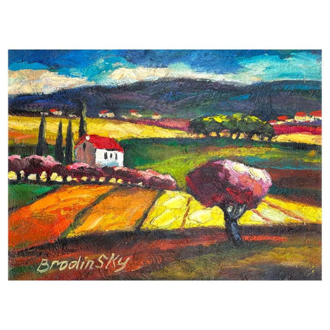Slava Brodinsky Hand Signed Original Painting on Canvas with Letter of Authenticity.: This is an original painting oil on canvas by Slava Brodinsky. Hand signed by the artist, this piece comes with a letter of authenticity. Measures approximately 12" x 16" (image). Reference#: 45671.