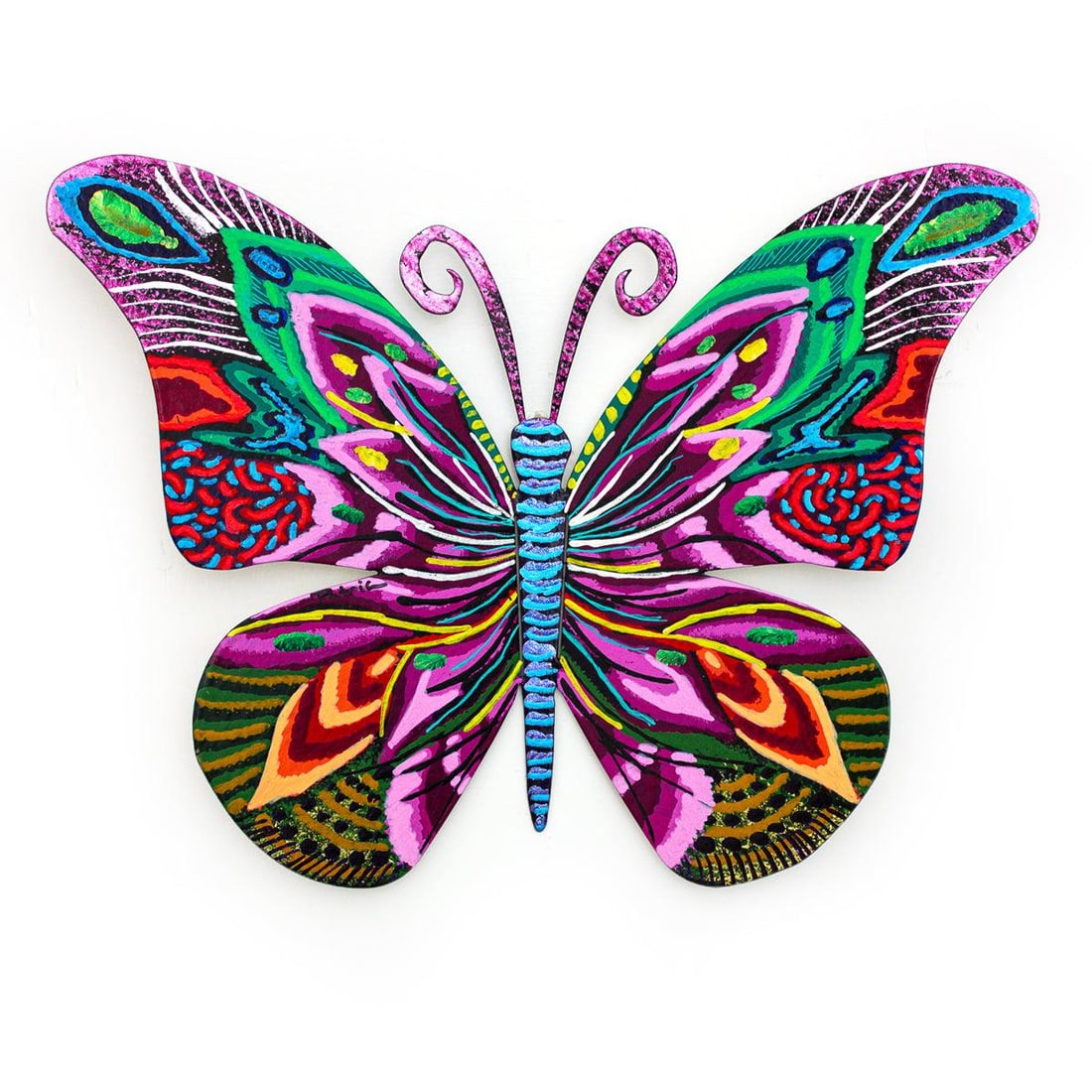 Patricia Govezensky- Original Painting on Cutout Steel "Butterfly": Artist: Patricia Govezensky. Medium: Original Painting on Cutout Steel. Title: Butterfly. Size: 8.5" x 12". Signature: Hand Signed by the artist. Certificate of Authenticity: From the publisher. Refer
