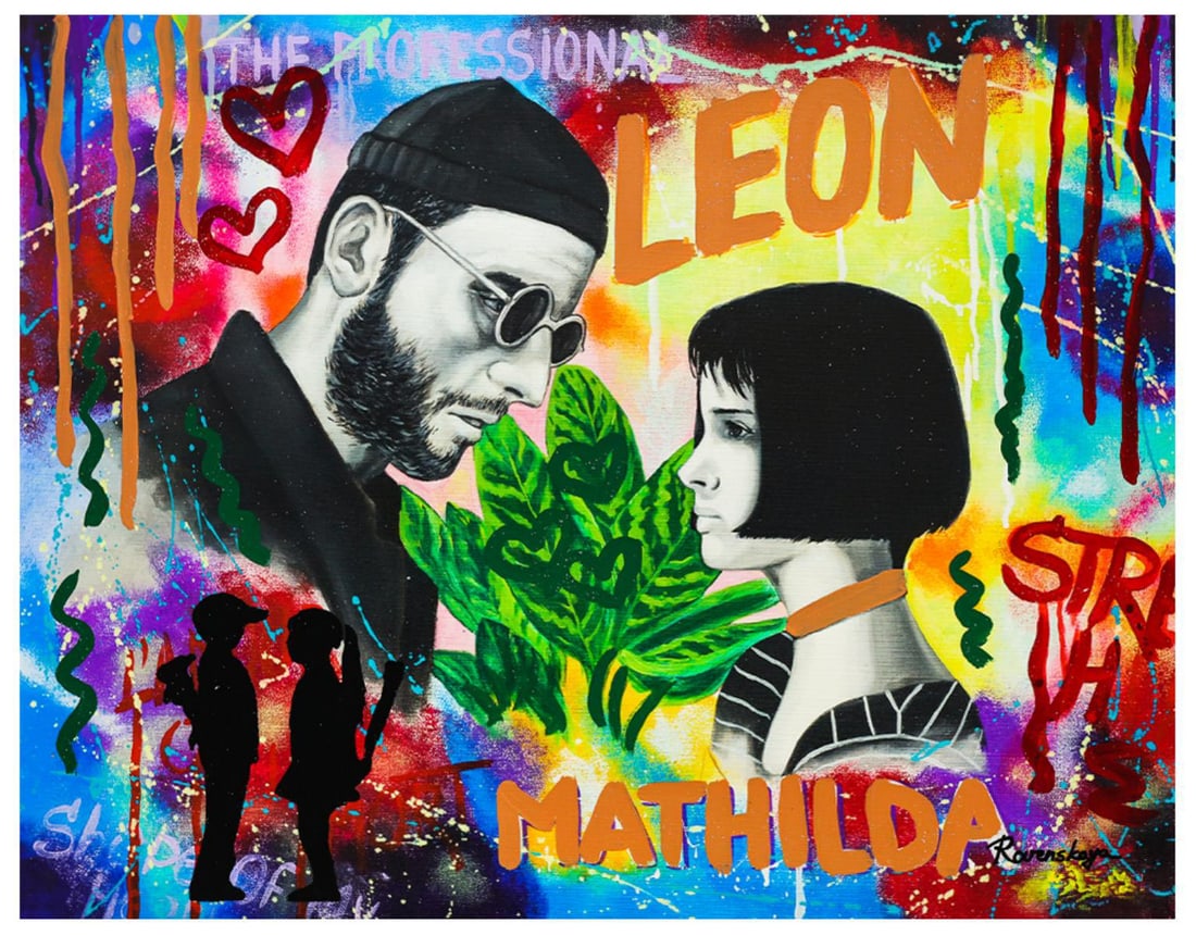 Nastya Rovenskaya- Mixed Media "Leon": Artist: Nastya Rovenskaya. Medium: Mixed Media. Title: Leon. Size: 24" x 30". Signature: Hand Signed by the artist. Certificate of Authenticity: From the publisher. Reference#: 20284.