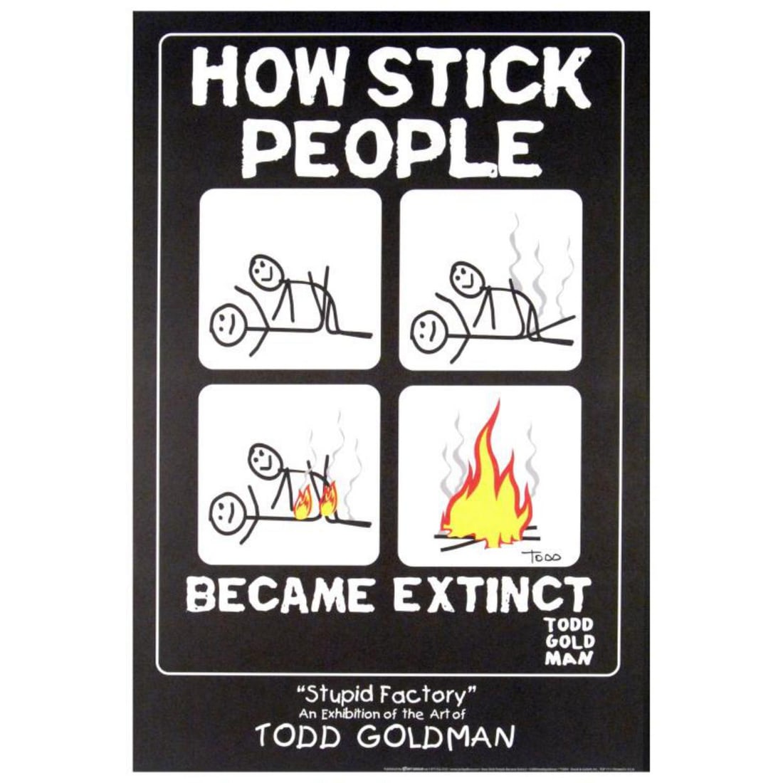 How Stick People Became Extinct Collectible Lithograph Hand Signed by Renowned Pop Artist Todd (1 of 1)