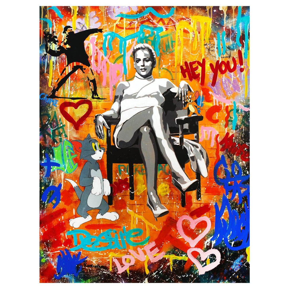 Nastya Rovenskaya- Mixed Media "Basic Instinct" (1 of 2)