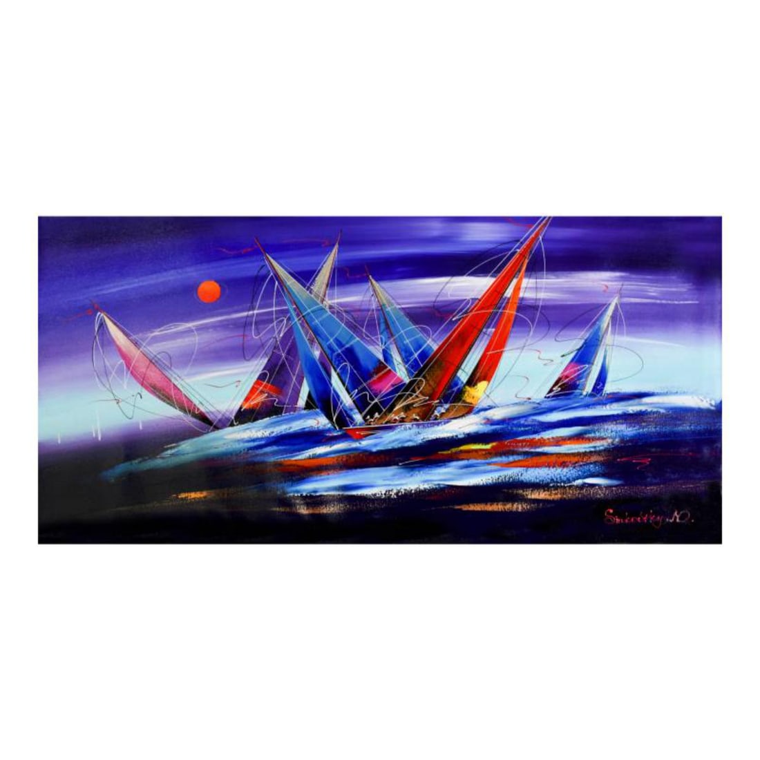 Natalia Sinkovsky, Hand Signed Original Acrylic Painting on Canvas with Letter Authenticity. (1 of 2)