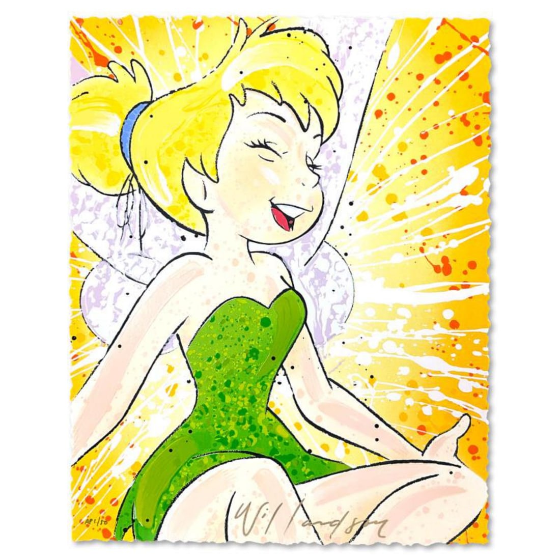 #1 of edition - David Willardson, "Keeping It Light" Limited Edition Serigraph, AP Numbered 1/50 and: Keeping It Light is a limited edition serigraph on deckle edge paper by David Willardson, AP numbered 1/50 and hand signed by the artist. This piece is licensed by Disney Fine Art. Includes Letter of