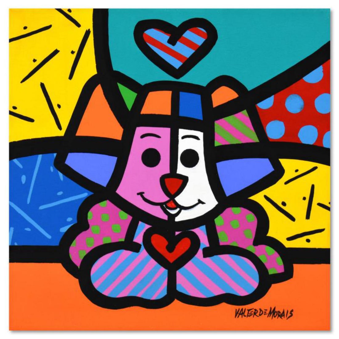 Valter Morais, Original Acrylic Painting on Canvas, Hand Signed with Letter of Authenticity.: This is an original acrylic painting on stretched canvas by Valter Morais, hand signed by the artist. Includes Letter of Authenticity. Measures approx. 12" x 12" (image). Reference#: 46919.