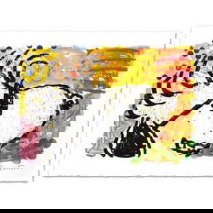 Pop Star Limited Edition Hand Pulled Original Lithograph by Renowned Charles Schulz Protege, Tom: Pop Star is a limited edition hand pulled original lithograph on museum quality deckle-edge paper, numbered and hand signed by Tom Everhart. This is one of the final Everhart editions to be created on
