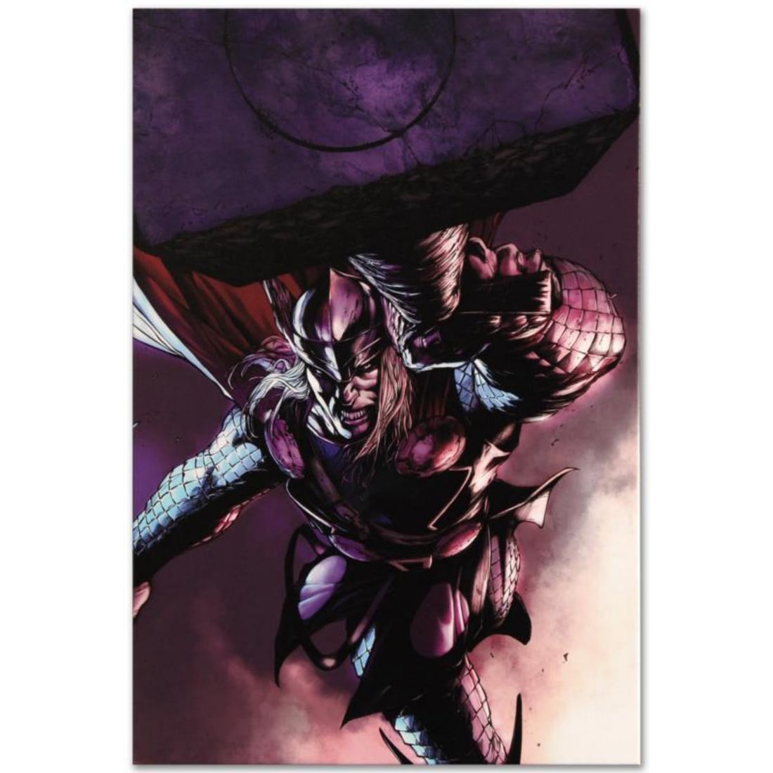 Marvel Comics "Thor #7" Numbered Limited Edition Giclee on Canvas by Marko Djurdjevic with COA.: A piece of comic book history, this limited edition, from original art by Marko Djurdjevic, depicts the heroic Thor. Marko Djurdjevic was discovered by Marvel after posting a series of re-designs for