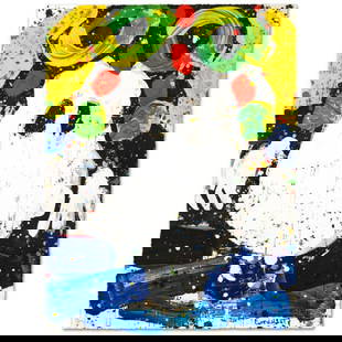 Ace Face Limited Edition Hand Pulled Original Lithograph by Renowned Charles Schulz Protege, Tom: Ace Face is a limited edition hand pulled original lithograph on museum quality deckle-edge paper, numbered and hand signed by Tom Everhart. This is one of the final Everhart editions to be created on