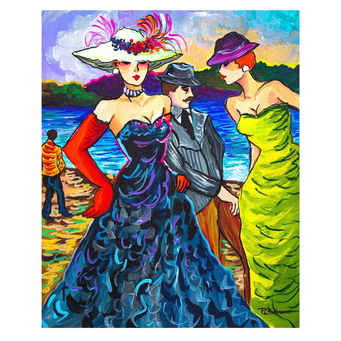 Patricia Govezensky- Original Acrylic on Canvas "Alexandra": Artist: Patricia Govezensky. Medium: Original Acrylic on Canvas. Title: Alexandra. Size: 10" x 8". Signature: Hand Signed by the artist. Certificate of Authenticity: From the publisher. Reference#: 47