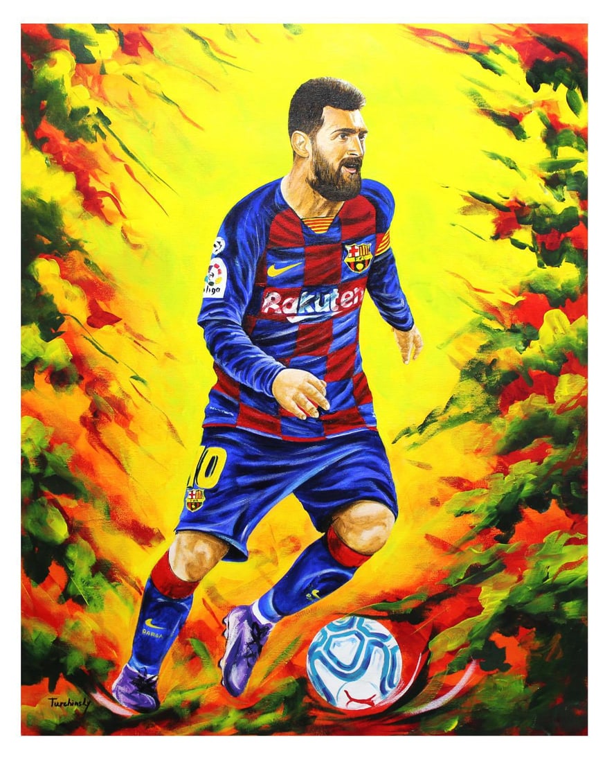 Dimitry Turchinsky- Original Oil on Canvas "Lionel Messi" (1 of 2)