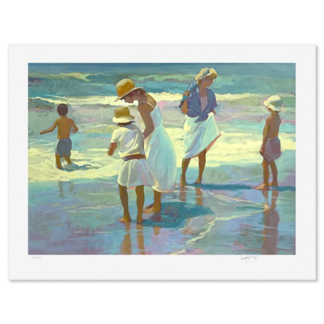 Don Hatfield, "Summer Holiday" Limited Edition Printer's Proof, Numbered 19/20 and Hand Signed with: Summer Holiday is a limited edition printer's proof on paper by Don Hatfield, numbered 19/20 and hand signed by the artist. Includes Letter of Authenticity. Measures approx. 30.5" x 38.5" (border), 25