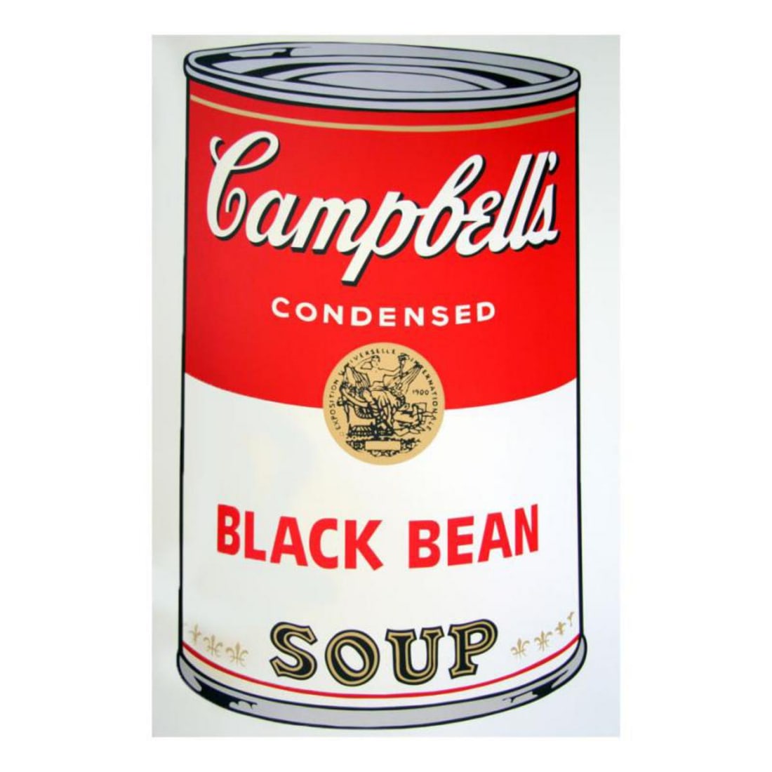 Andy Warhol "Soup Can 11.44 (Black Bean)" Silk Screen Print from Sunday B Morning.: Soup Can 11.44 (Black Bean) is a silk screen print on paper (open edition) from Sunday B Morning featuring the works of Andy Warhol. The piece is stamped in blue on the back with "Published by Sunday 