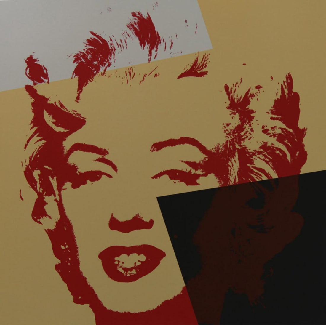 Andy Warhol- Silk Screen "Golden Marilyn 11.44": Artist: Andy Warhol. Medium: Silk Screen. Title: Golden Marilyn 11.44. Size: 36" x 36". Certificate of Authenticity: From the publisher. Additional: The piece is stamped in blue on the back with "Publ