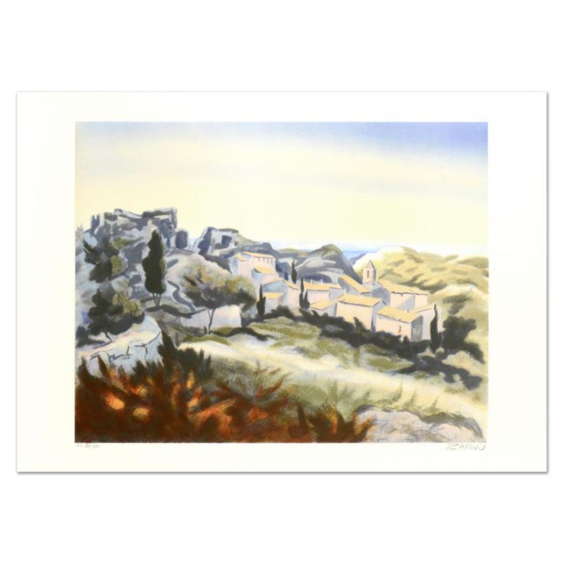 Victor Zarou, "Les Baux" Limited Edition Lithograph, Numbered and Hand Signed! (1 of 1)
