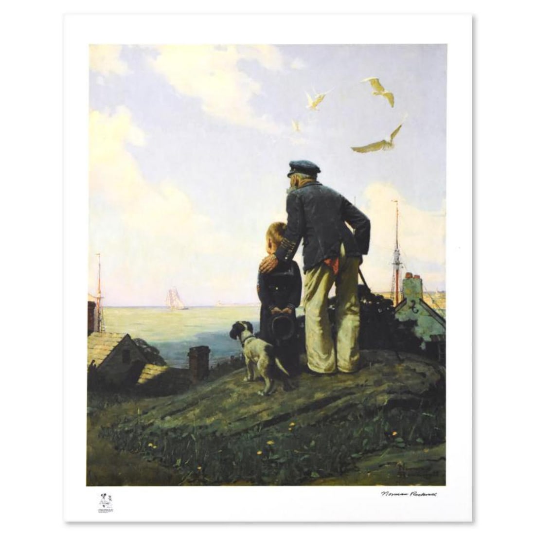 Norman Rockwell (1894-1978), "Outward Bound" Limited Edition Offset Lithograph, Numbered and Plate: Outward Bound is a limited edition offset lithograph on paper by Norman Rockwell (1894-1978), numbered and bearing the plate signature of the artist.Includes Letter of Authenticity. Measures approx. 2