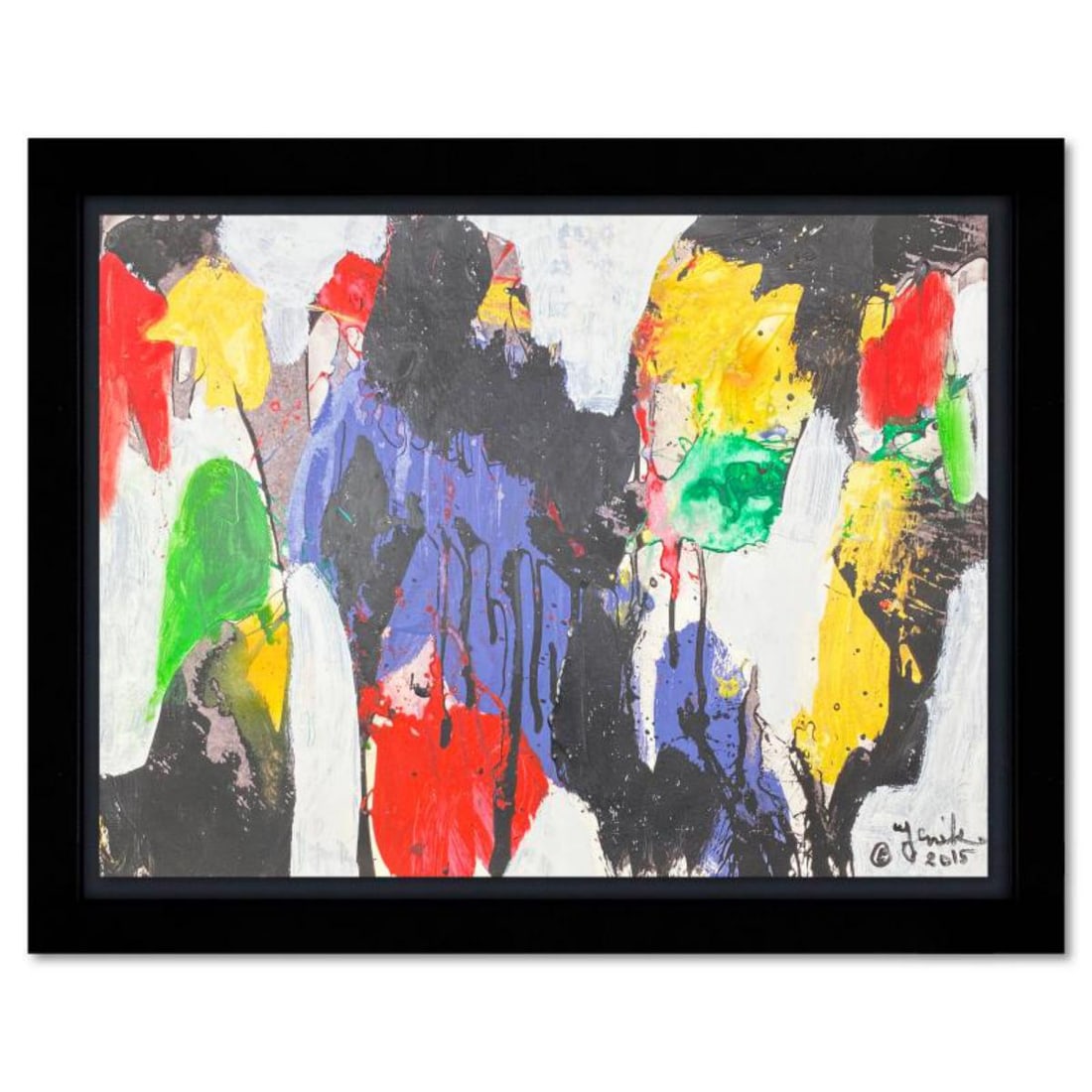 Jenik Cook, Framed Original Acrylic Painting, Hand Signed, Letter of Authenticity.: This is an original acrylic painting on paper by Jenik Cook. Hand signed by the artist, it includes Letter of Authenticity. This piece comes from the artist's personal collection. Measures approximate