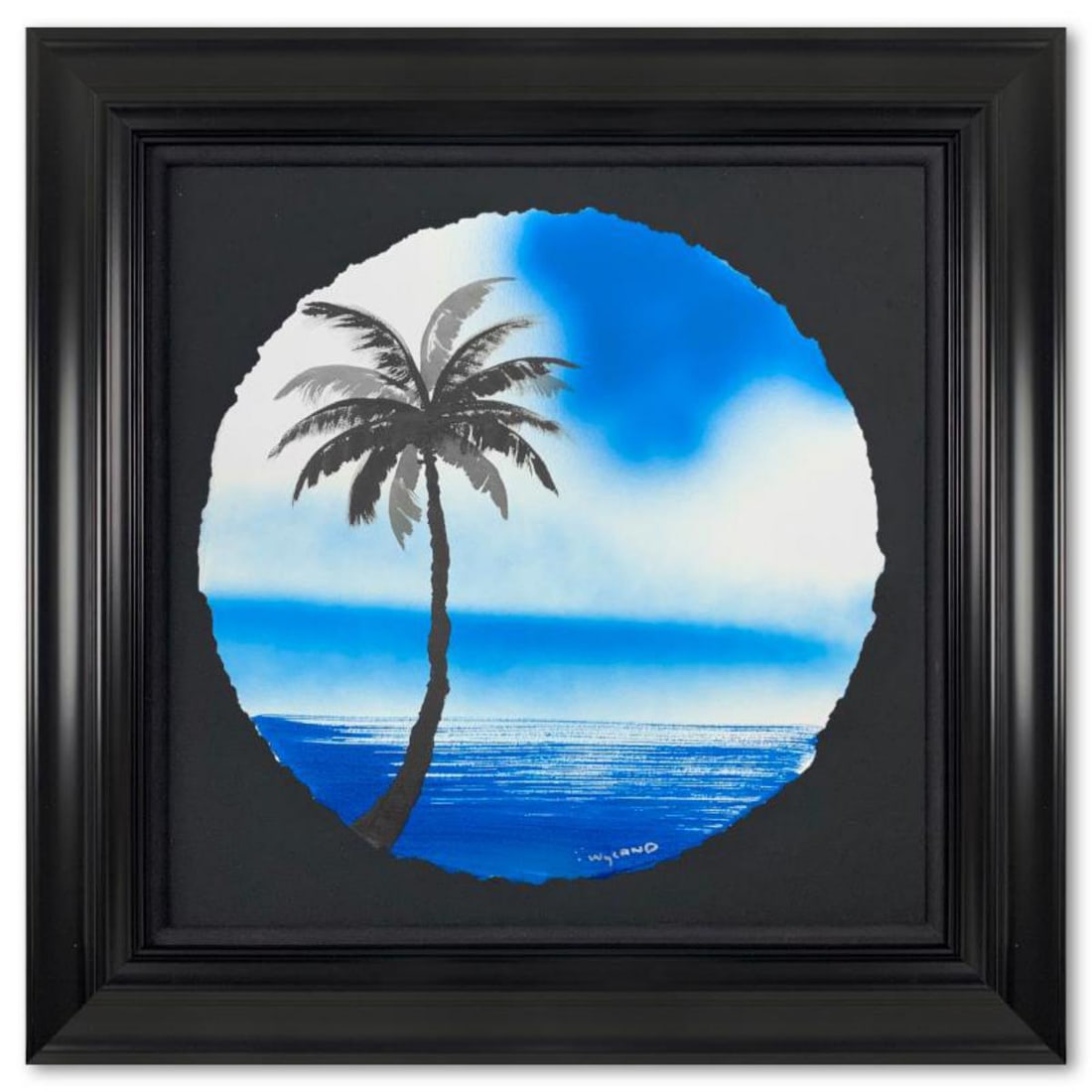 Wyland, "Palm Trees" Framed, Hand Signed Original Painting with Letter of Authenticity. (1 of 3)