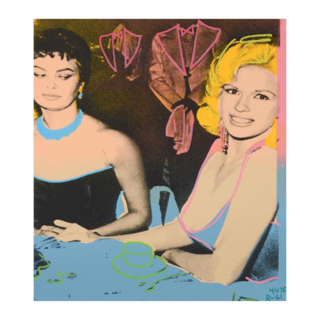 Ringo Daniel Funes (Protege of Andy Warhol's Apprentice, Steve Kaufman), "Sophia Takes a Peek" (1 of 2)