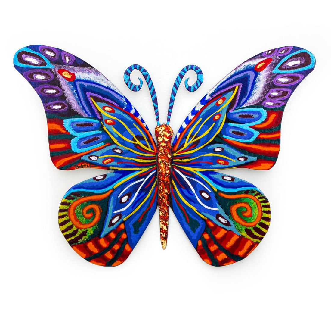 Patricia Govezensky- Original Painting on Cutout Steel "Butterfly": Artist: Patricia Govezensky. Medium: Original Painting on Cutout Steel. Title: Butterfly. Size: 8.5" x 12". Signature: Hand Signed by the artist. Certificate of Authenticity: From the publisher. Refer