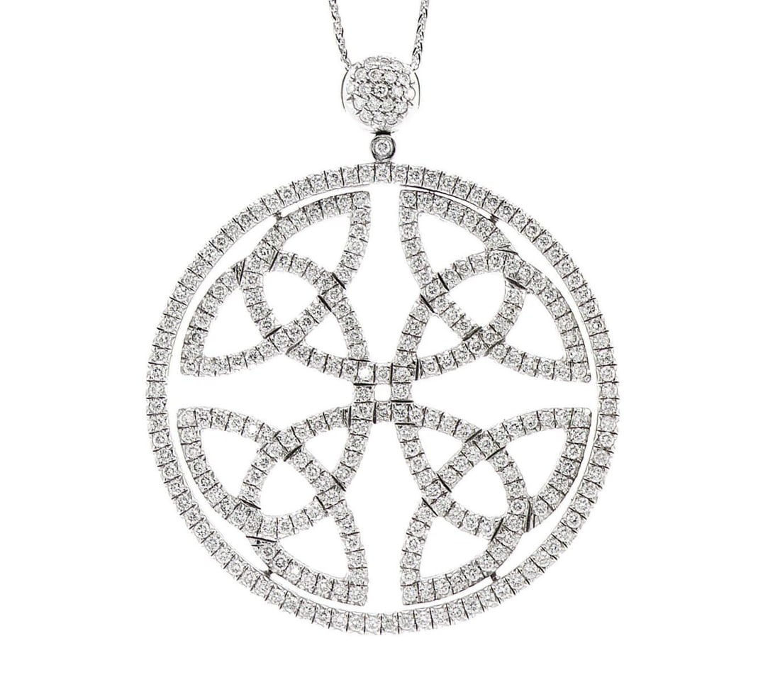 18kt White Gold 3.51ctw Diamond Pendant (1 of 2)