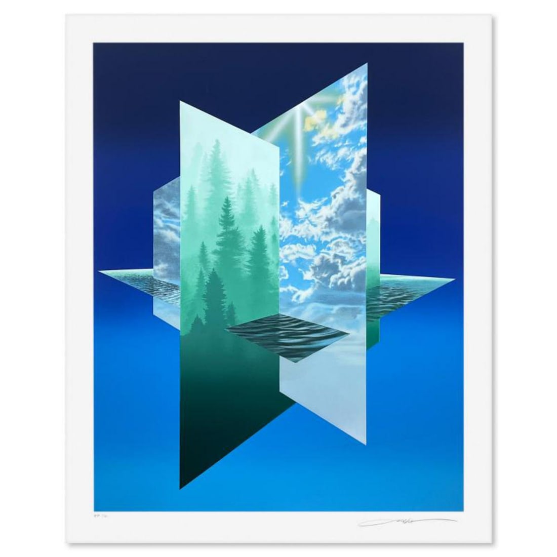 Frank Licsko, "Triple Plane" Limited Edition Printer's Proof, Numbered 1/10 and Hand Signed with (1 of 2)