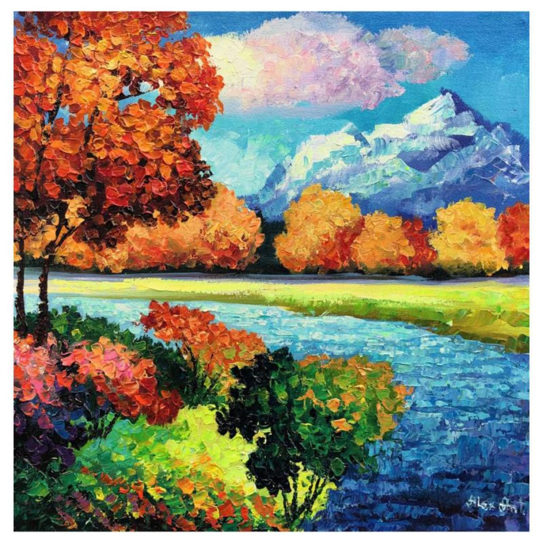 Alexander Antanenka, "Autumn Waltz" Original Painting on Canvas, Hand Signed with Letter of (1 of 1)