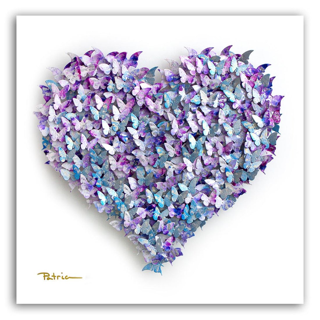 Patricia Govezensky- Original 3D Metal Art on Wood "Heart": Artist: Patricia Govezensky. Medium: Original 3D Metal Art on Wood. Title: Heart. Size: 20" x 20". Signature: Hand signed by the artist. Certificate of Authenticity: From the publisher. Reference#: 45