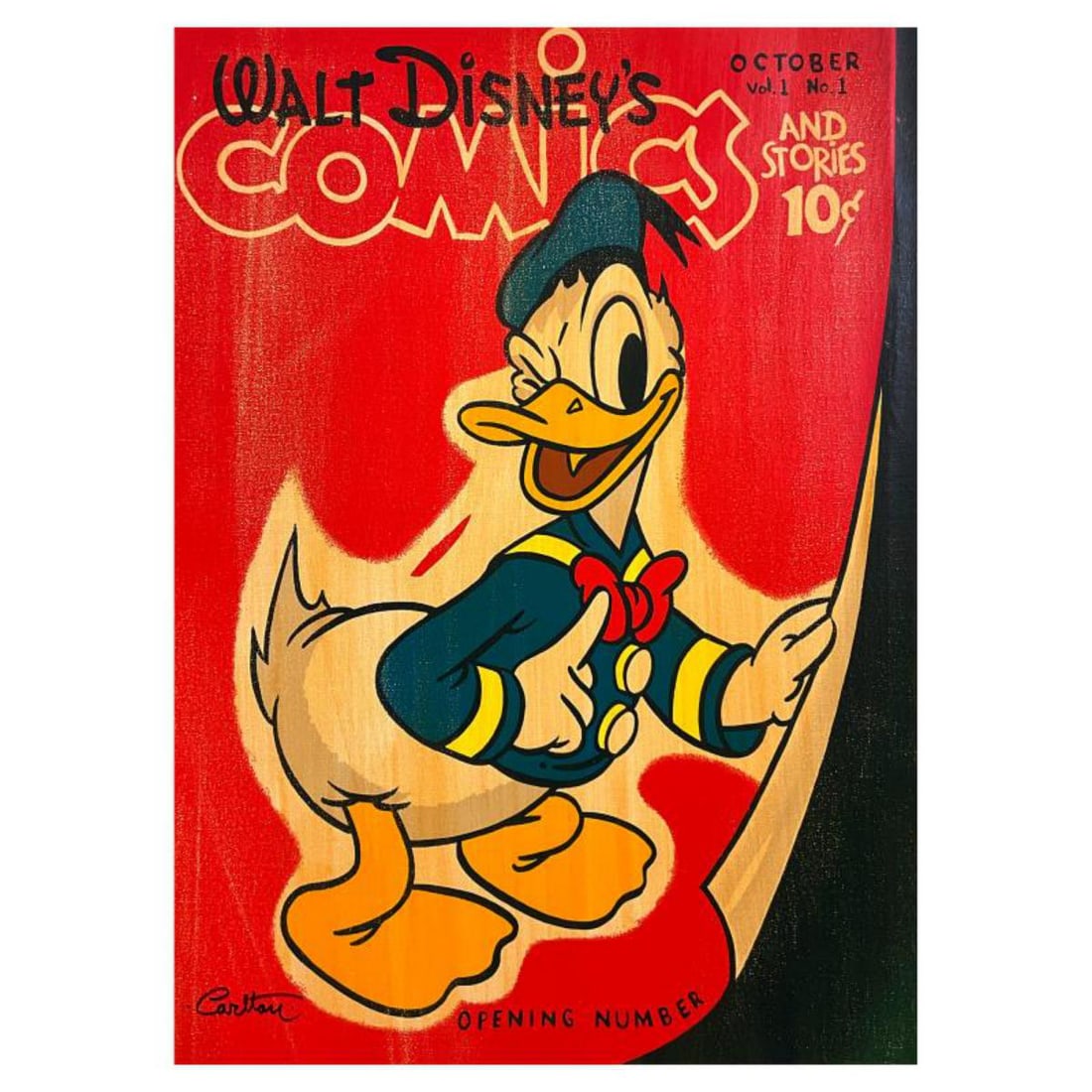 Trevor Carlton, "Donald's Opening Number" Limited Edition on Canvas from Disney Fine Art, Numbered: Donald's Opening Number is a limited edition giclee on canvas by Trevor Carlton, numbered and hand signed by the artist. This piece is licensed by Disney Fine Art. Includes Letter of Authenticity. Mea