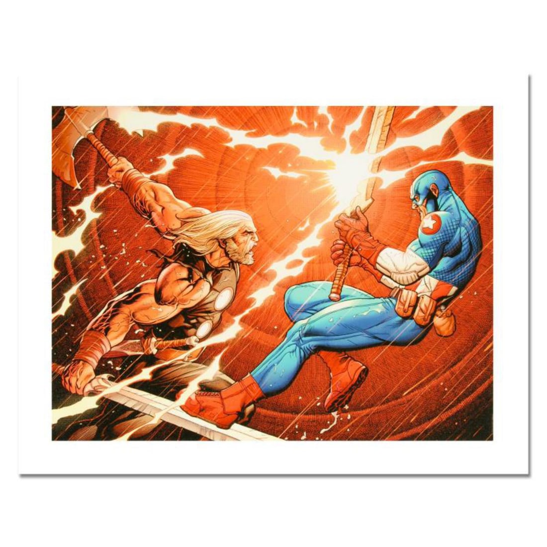 Marvel Comics, "Ultimate New Ultimates #4" Numbered Limited Edition Canvas by Frank Cho with: A piece of comic book history, this limited edition print, drawn by Frank Cho, depicts popular characters from the Marvel Universe. A self-taught artist, Frank Cho has drawn issues of The New Avengers