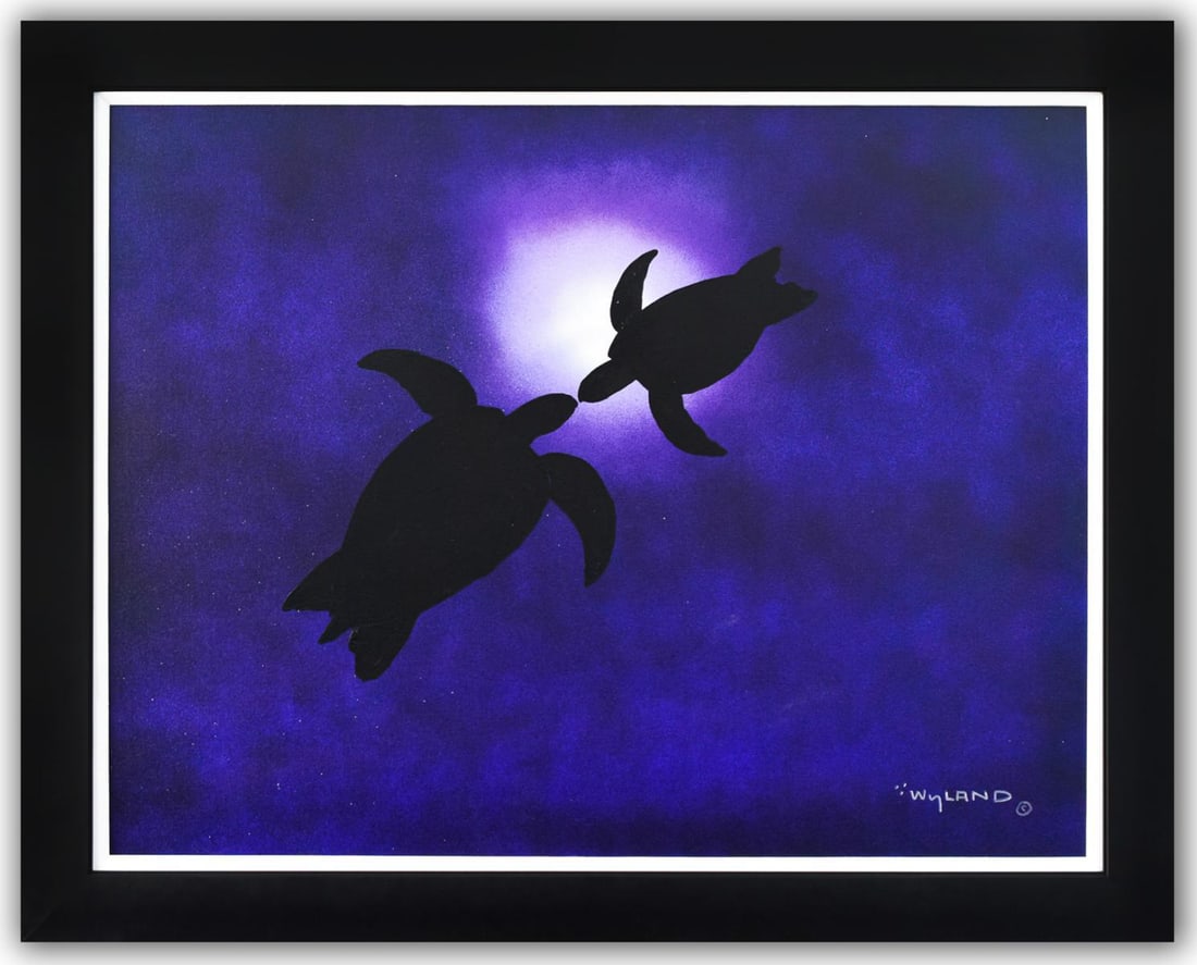 Wyland- Original Painting on Canvas "Floating in Light" (1 of 3)