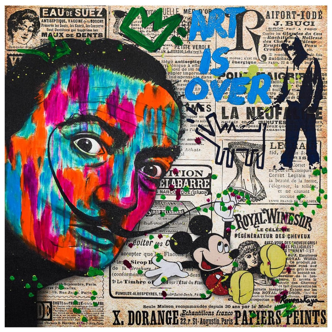 Nastya Rovenskaya- Mixed Media "Playing His Mustache" (1 of 1)