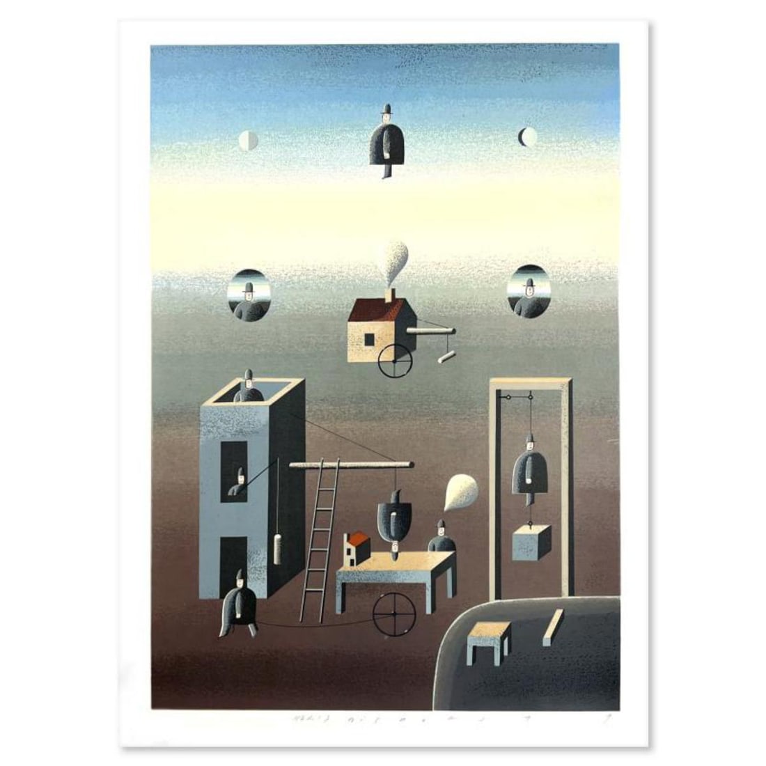 Maris Bishofs, Hand Signed Limited Edition Serigraph with Letter of Authenticity.: This is a limited edition serigraph on paper by Maris Bishofs. The piece comes hand signed by the artist, numbered, and with a letter of authenticity. Measures approximately 19.5" x 14". Reference#: 5