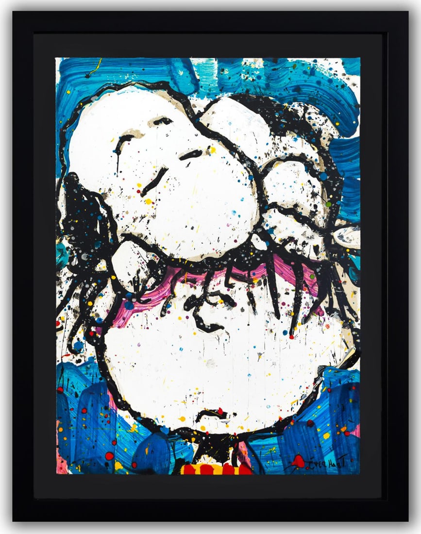 Tom Everhart- Hand Pulled Original Lithograph "Sleepy Head": Artist: Tom Everhart. Medium: Hand Pulled Original Lithograph. Title: Sleepy Head. Size: 30" x 22". Measures approx. 37" x 29" (framed). Signature: Hand Signed and Numbered by the artist. Certificate