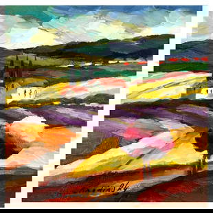 Slava Brodinsky Hand Signed Original Painting on Canvas with Letter of Authenticity.: This is an original painting oil on canvas by Slava Brodinsky. Hand signed by the artist, this piece comes with a letter of authenticity. Measures approximately 10" x 10" (image). Reference#: 49257.