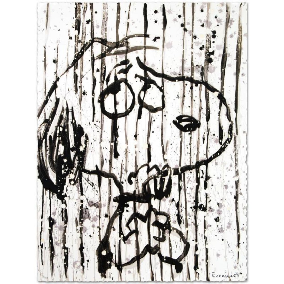 Dancing In The Rain Limited Edition Hand Pulled Original Lithograph by Renowned Charles Schulz (1 of 1)