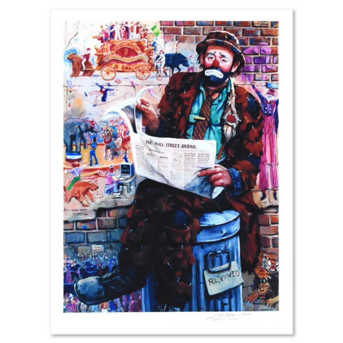 Barry Leighton-Jones (1932-2011), "Wall Street" Limited Edition Lithograph, Numbered and Hand Signed (1 of 2)