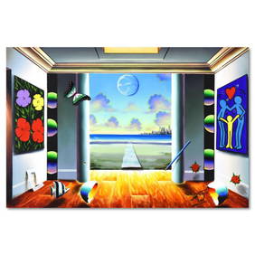 Ferjo, "Haring and Warhol Family" Original Oil Painting on Canvas (36" x 24"), Hand Signed with (1 of 2)